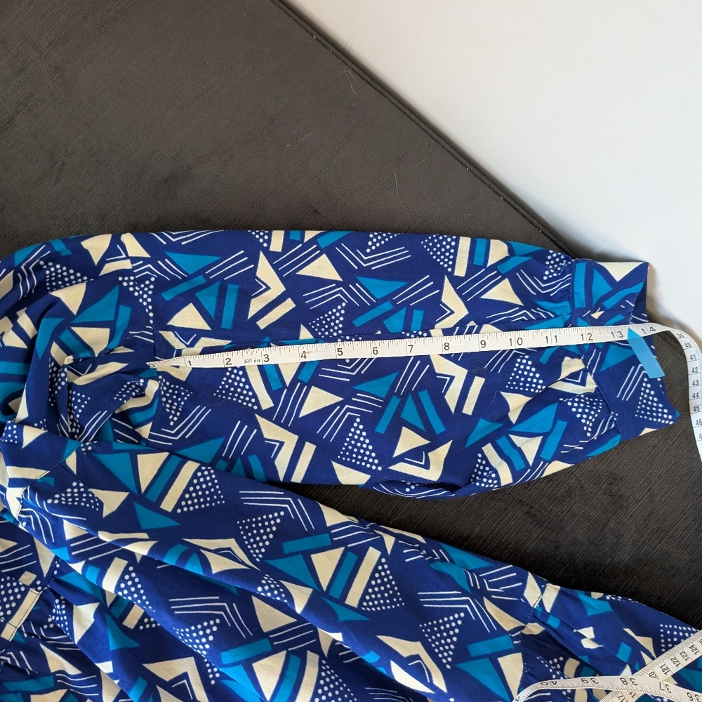 The Oula Co Midi Dress 100% Cotton Resortwear Geometric Lightweight Quiet Luxury - Picture 8 of 11
